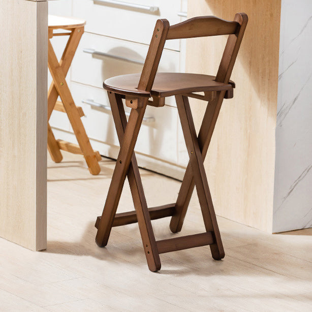 Taburete de bar moderno apilable, taburete de bar interior de madera sin brazos con reposapiés