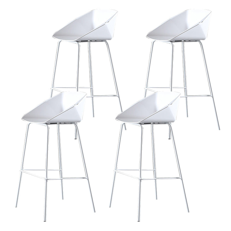 29-Zoll-Moderne Counter Bar Stool Armless Plastic Innenstuhl mit Fußstütze