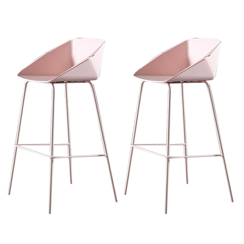 29-Zoll-Moderne Counter Bar Stool Armless Plastic Innenstuhl mit Fußstütze
