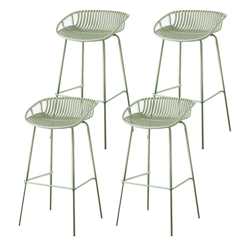 29-Zoll-zeitgenössischer Stuhlhocker Armless Plastic Innenstuhl mit Eisenbasis