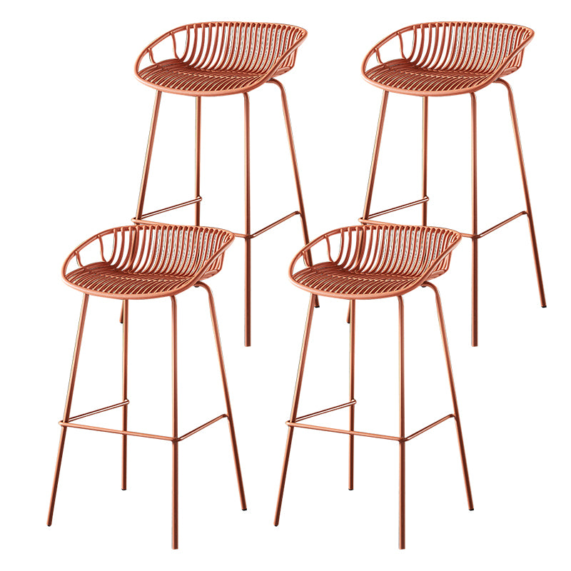 29-Zoll-zeitgenössischer Stuhlhocker Armless Plastic Innenstuhl mit Eisenbasis