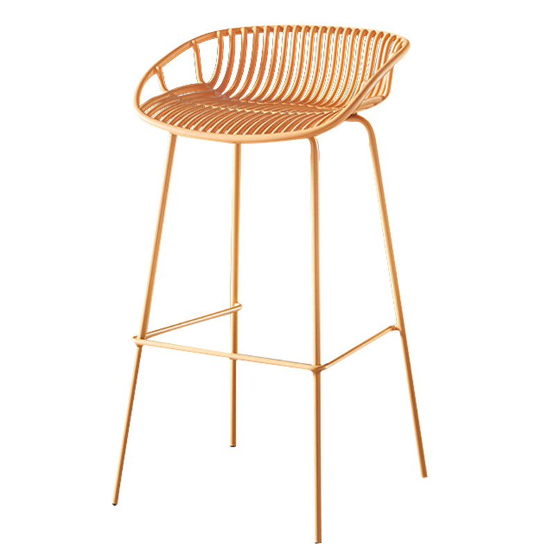 29-Zoll-zeitgenössischer Stuhlhocker Armless Plastic Innenstuhl mit Eisenbasis