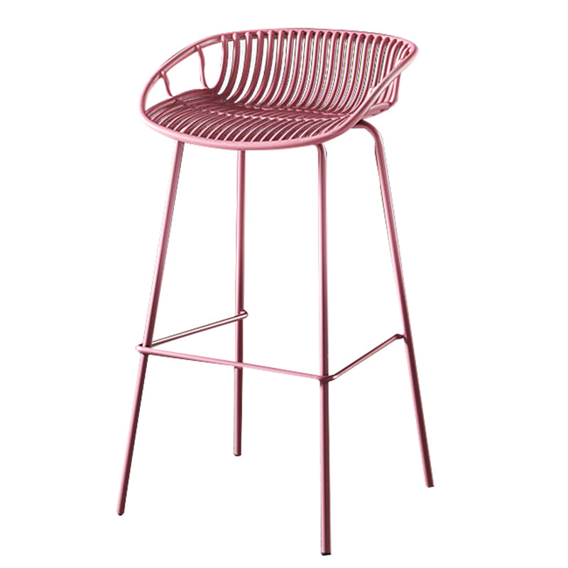 29-Zoll-zeitgenössischer Stuhlhocker Armless Plastic Innenstuhl mit Eisenbasis