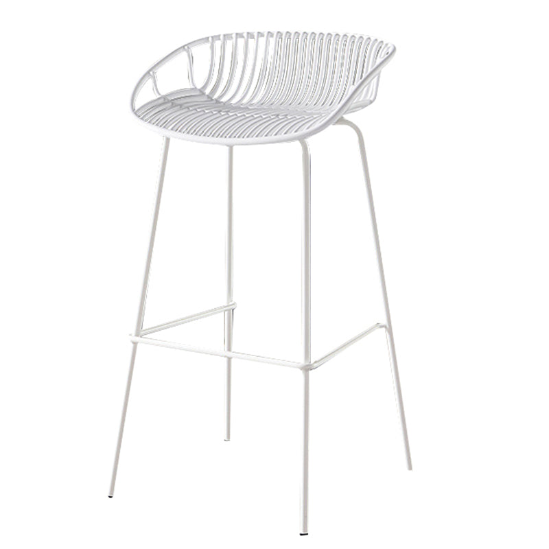 29-Zoll-zeitgenössischer Stuhlhocker Armless Plastic Innenstuhl mit Eisenbasis