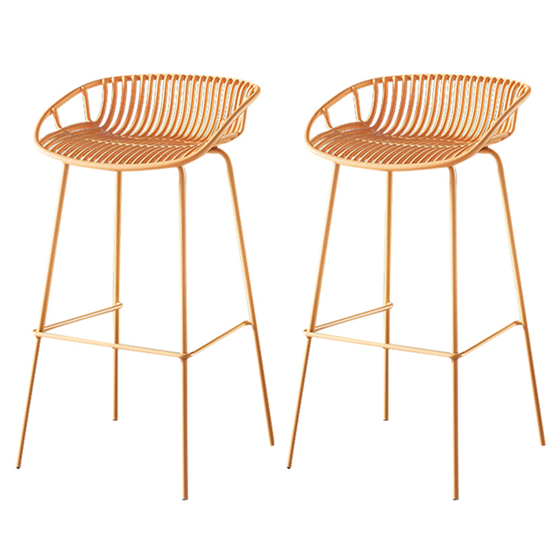 29-Zoll-zeitgenössischer Stuhlhocker Armless Plastic Innenstuhl mit Eisenbasis