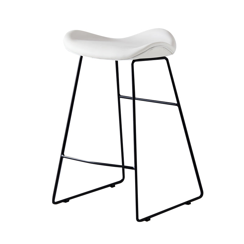 Tabouret de comptoir en cuir moderne, repose-pieds sans dossier, siège de selle, tabouret de Bar pour Bar