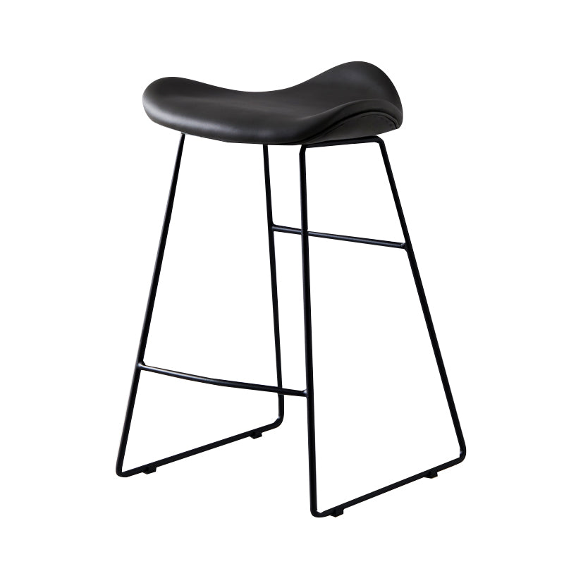 Tabouret de comptoir en cuir moderne, repose-pieds sans dossier, siège de selle, tabouret de Bar pour Bar