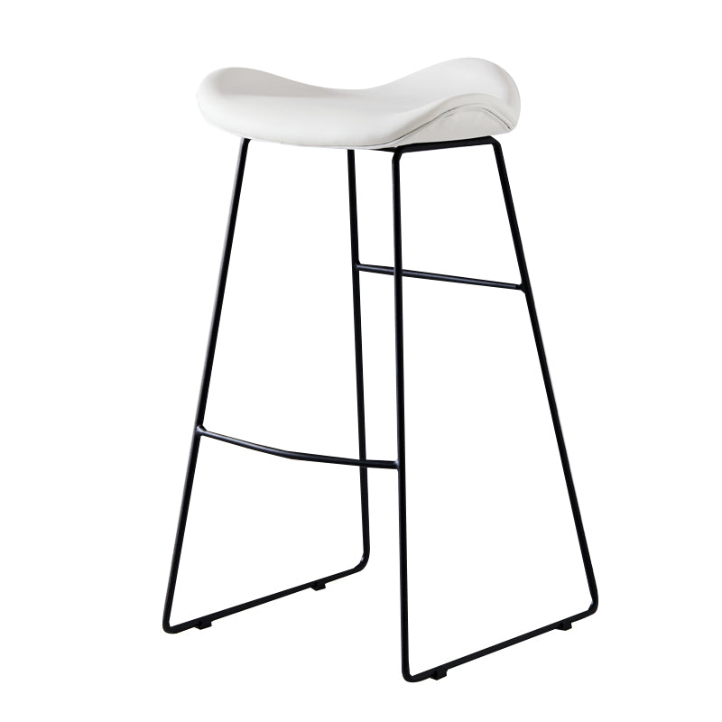 Tabouret de comptoir en cuir moderne, repose-pieds sans dossier, siège de selle, tabouret de Bar pour Bar