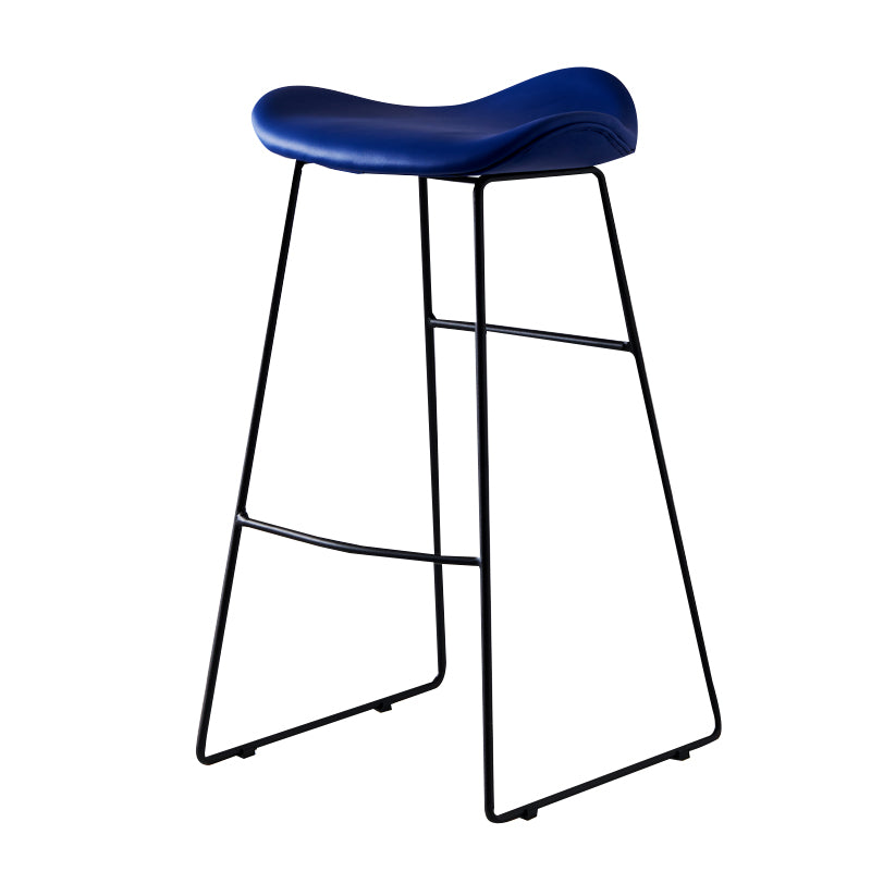 Tabouret de comptoir en cuir moderne, repose-pieds sans dossier, siège de selle, tabouret de Bar pour Bar