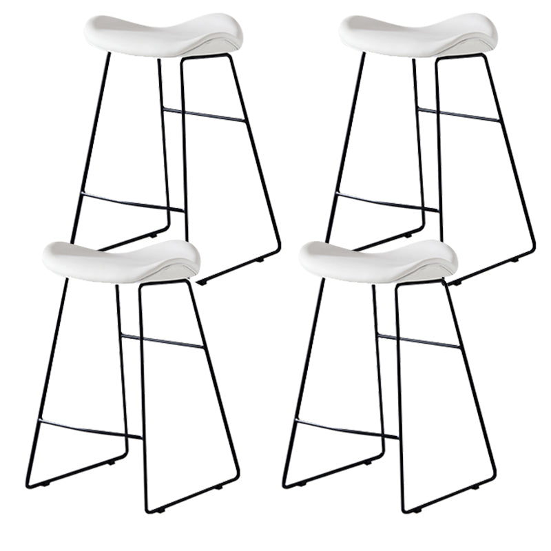 Tabouret de comptoir en cuir moderne, repose-pieds sans dossier, siège de selle, tabouret de Bar pour Bar