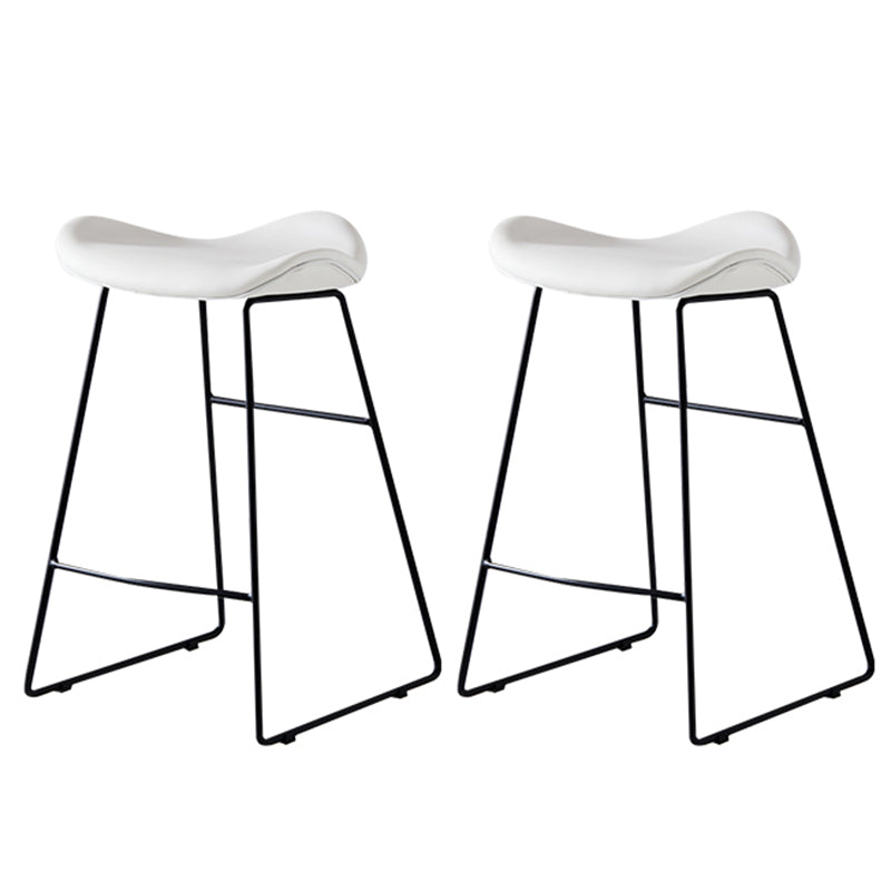 Tabouret de comptoir en cuir moderne, repose-pieds sans dossier, siège de selle, tabouret de Bar pour Bar