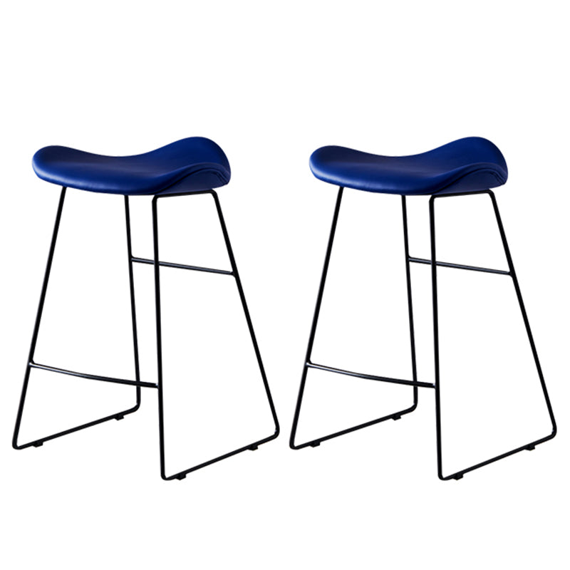 Tabouret de comptoir en cuir moderne, repose-pieds sans dossier, siège de selle, tabouret de Bar pour Bar