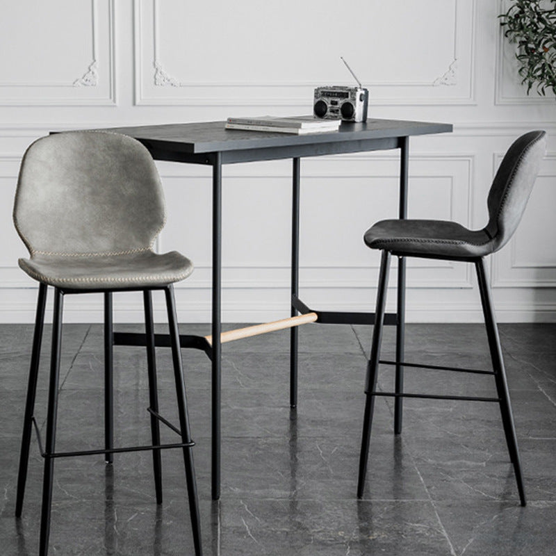 Zeitgenössischer Barhocker aus Kunstleder, 41,5 Zoll, Barhocker für den Innenbereich (2er-Set)
