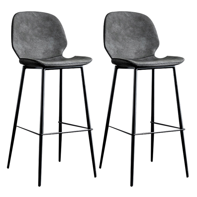 Zeitgenössischer Barhocker aus Kunstleder, 41,5 Zoll, Barhocker für den Innenbereich (2er-Set)