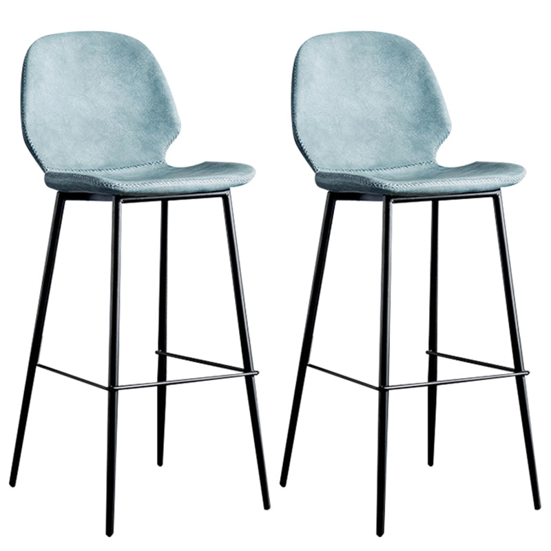 Zeitgenössischer Barhocker aus Kunstleder, 41,5 Zoll, Barhocker für den Innenbereich (2er-Set)