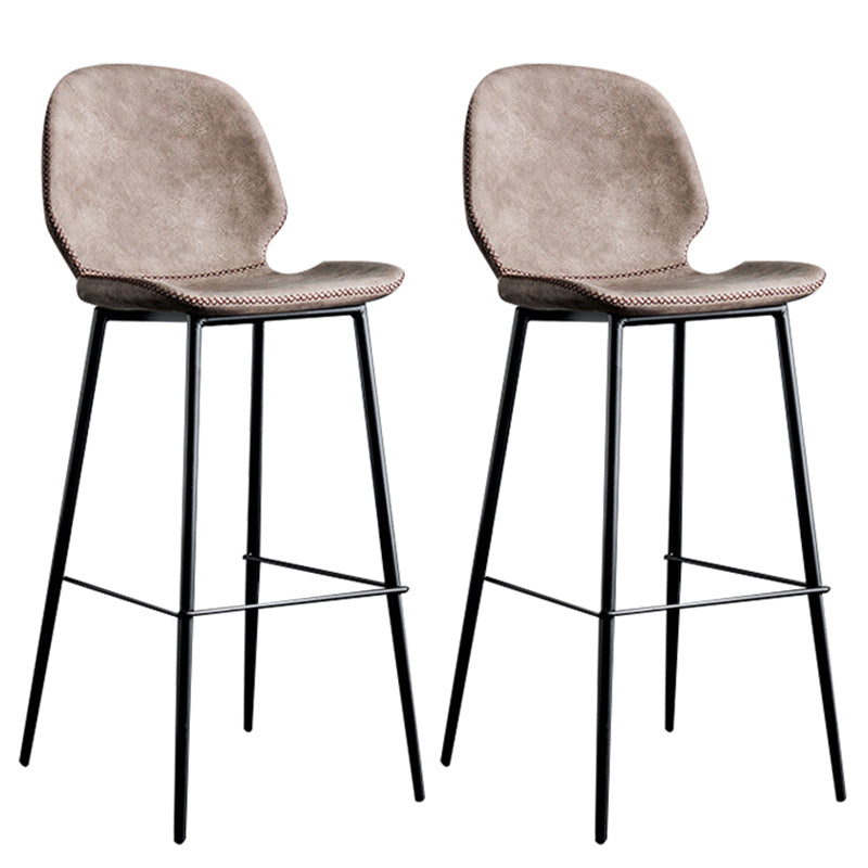 Zeitgenössischer Barhocker aus Kunstleder, 41,5 Zoll, Barhocker für den Innenbereich (2er-Set)