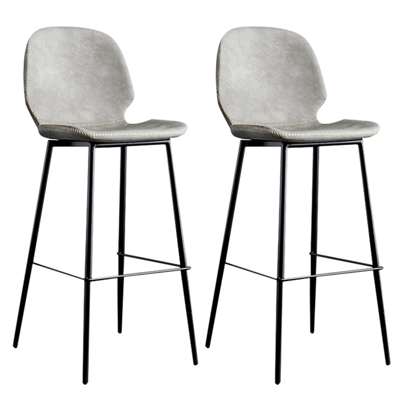 Zeitgenössischer Barhocker aus Kunstleder, 41,5 Zoll, Barhocker für den Innenbereich (2er-Set)