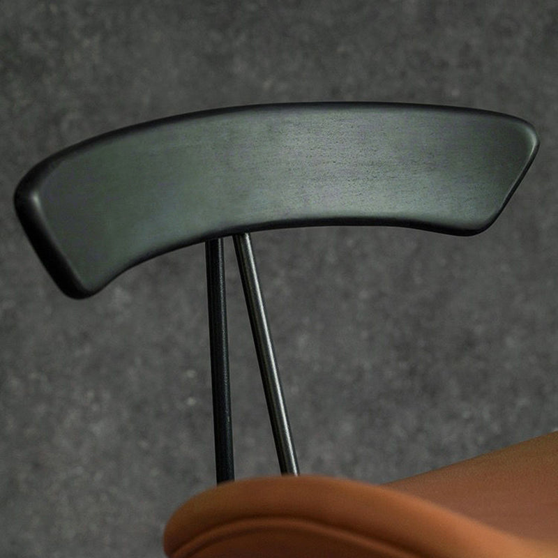 Taburete de bar contemporáneo de piel sintética de 39" con base de metal