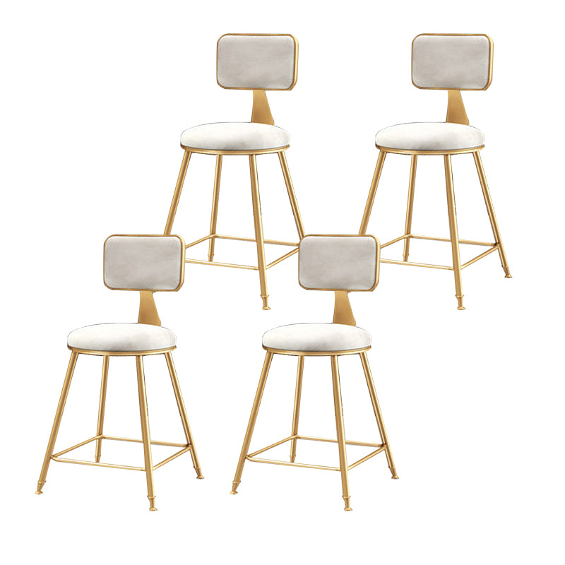 Glam – tabouret de comptoir sans accoudoirs, tabouret de bar en fer avec coussin en daim