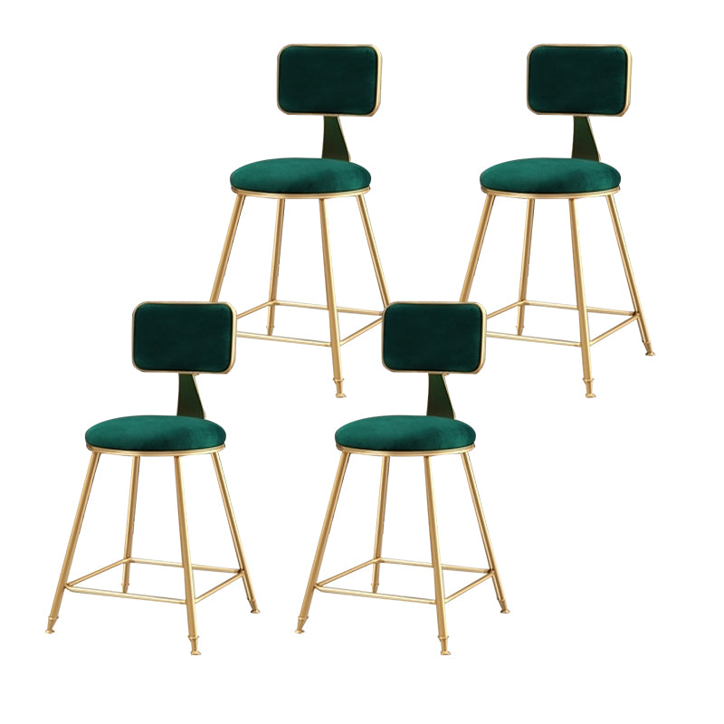 Glam – tabouret de comptoir sans accoudoirs, tabouret de bar en fer avec coussin en daim