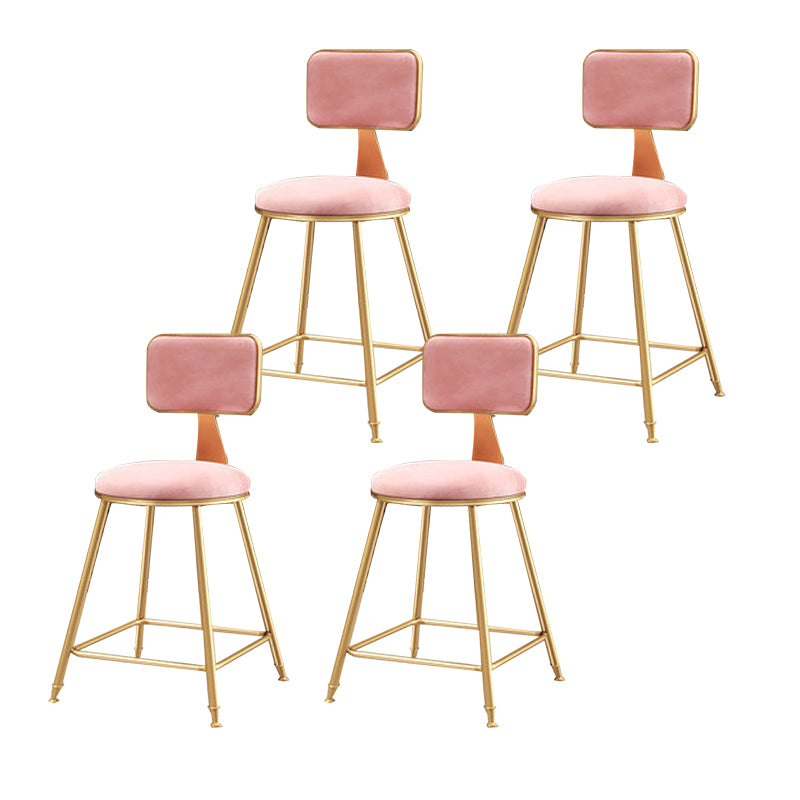 Glam – tabouret de comptoir sans accoudoirs, tabouret de bar en fer avec coussin en daim