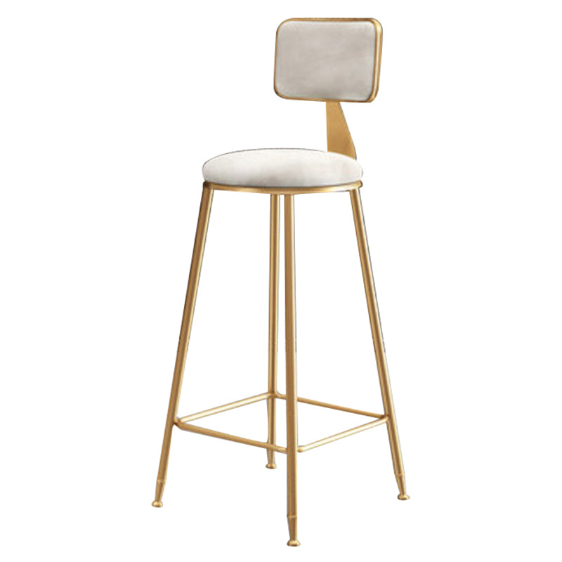 Glam – tabouret de comptoir sans accoudoirs, tabouret de bar en fer avec coussin en daim