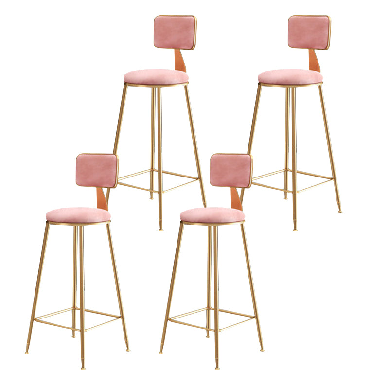 Glam – tabouret de comptoir sans accoudoirs, tabouret de bar en fer avec coussin en daim