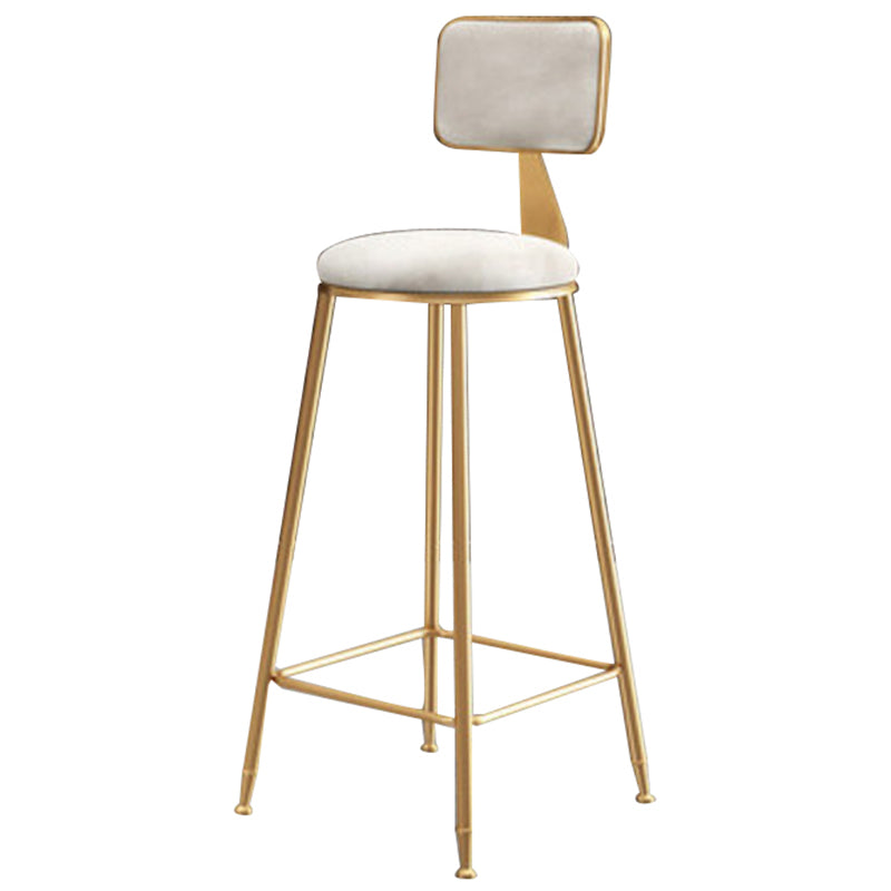 Glam – tabouret de comptoir sans accoudoirs, tabouret de bar en fer avec coussin en daim