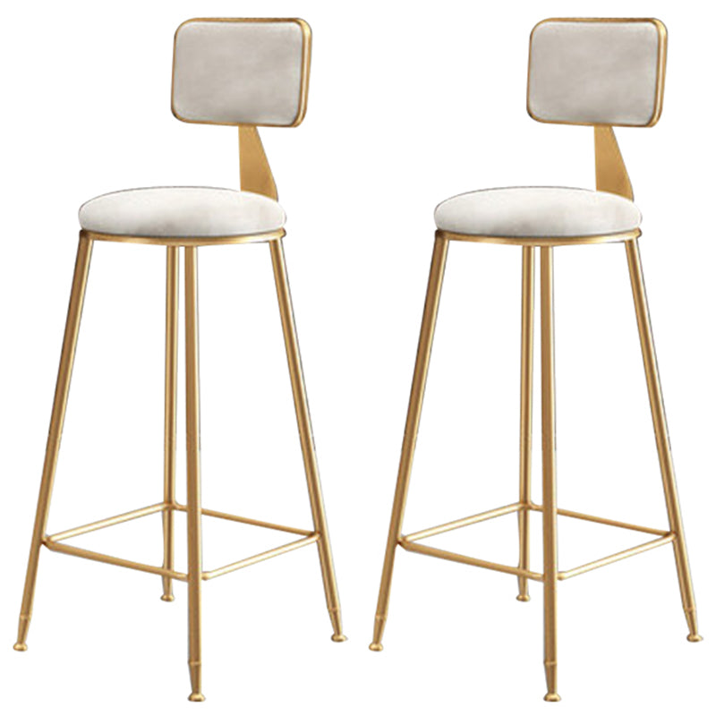 Glam – tabouret de comptoir sans accoudoirs, tabouret de bar en fer avec coussin en daim