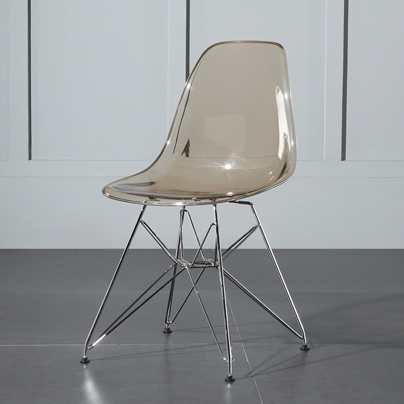 Contemporary Style Kitchen Metal Dining Chairs Armless Dining Side Chairs