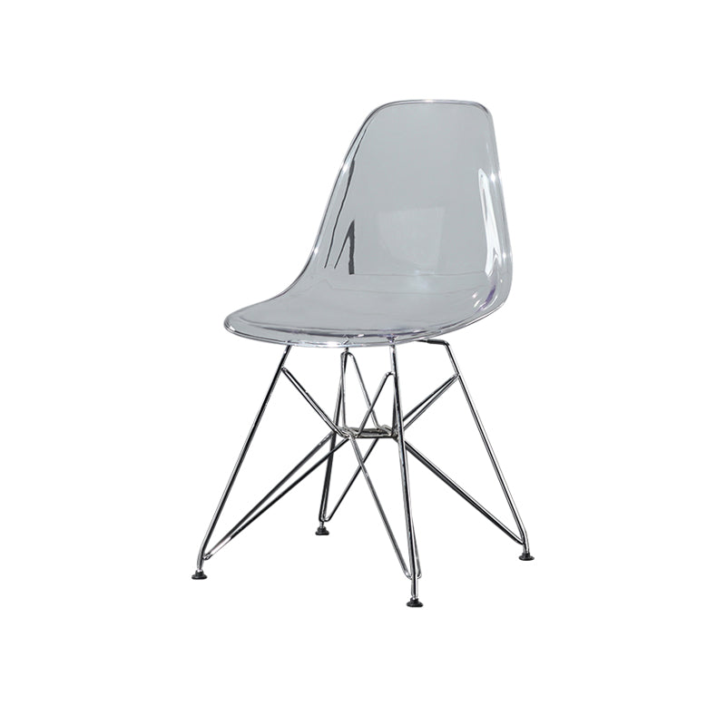 Contemporary Style Kitchen Metal Dining Chairs Armless Dining Side Chairs