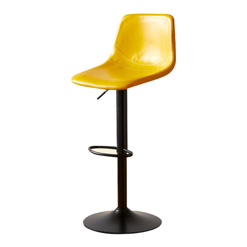 Taburete de bar de cuero moderno, reposapiés, cubo, taburete de mostrador interior ajustable