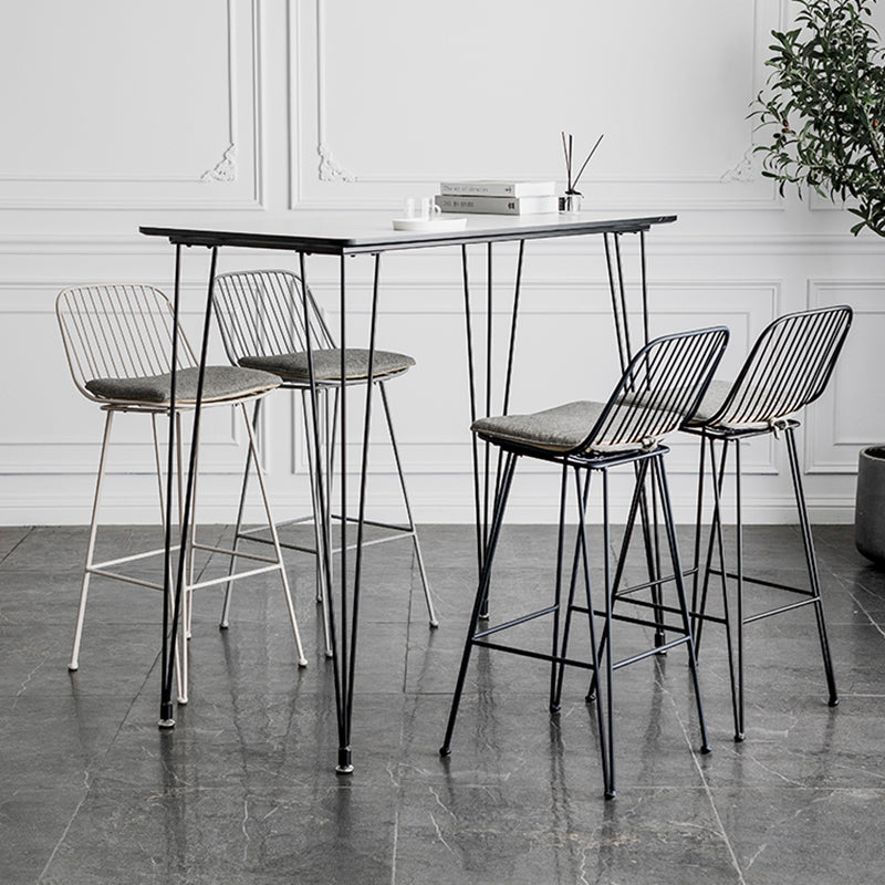 Industrieel ijzer Simple Barstool 26 "H indoor hoge kruk met rechthoekstoel