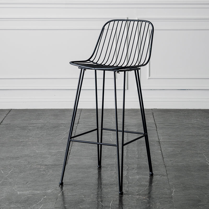Industrieel ijzer Simple Barstool 26 "H indoor hoge kruk met rechthoekstoel