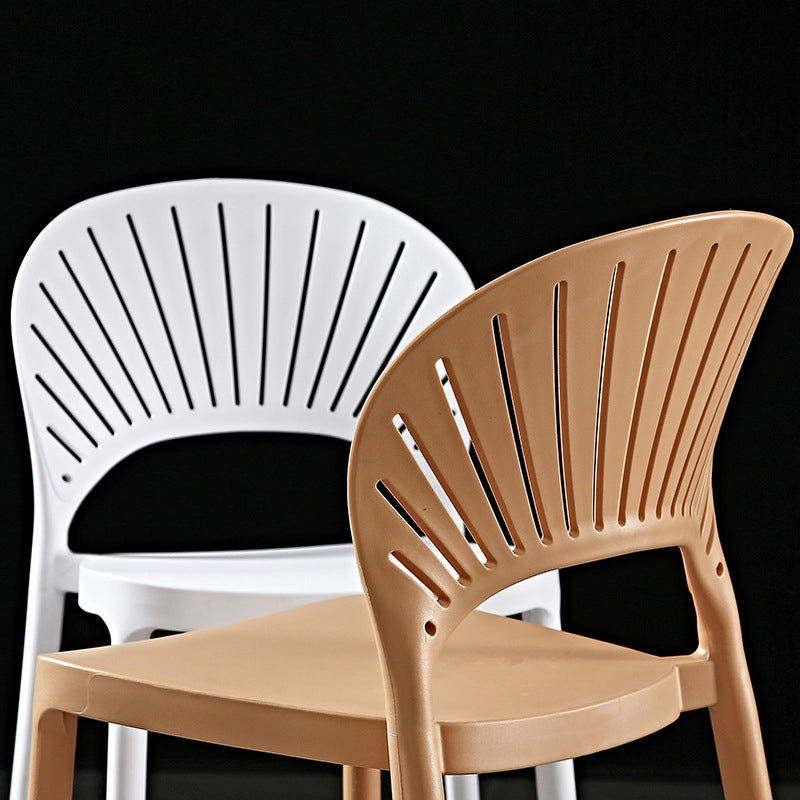Taburete de bar de plástico de estilo nórdico con respaldo de 4 patas, taburete de bar colorido