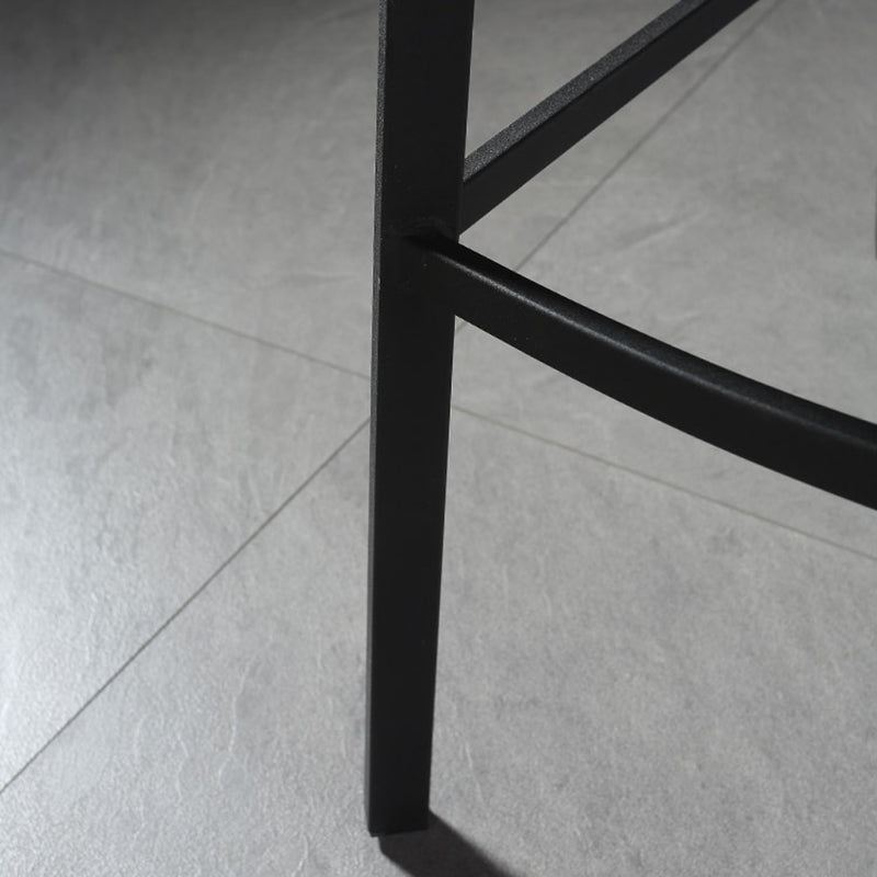 Taburete de bar tapizado de cuero de estilo nórdico, taburete de bar de 4 pies para comedor