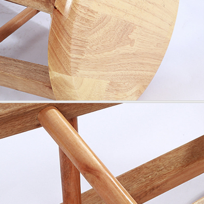 Modern Armless Counter Stool Wood Household Bar Stool with Pedal