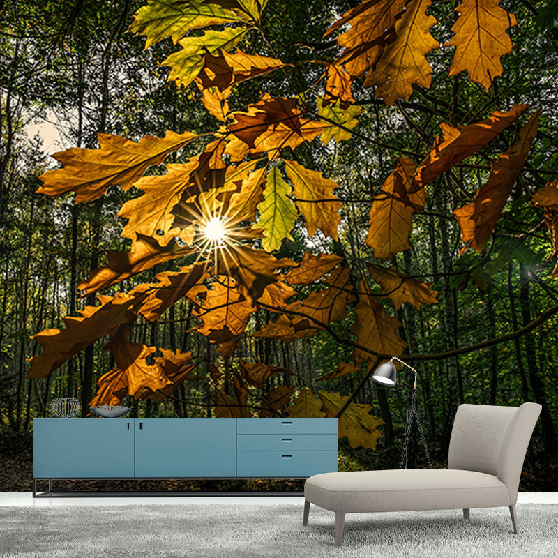 Green Forest Scenery Mural Wall Decor for Bedroom Study Room Reading Room