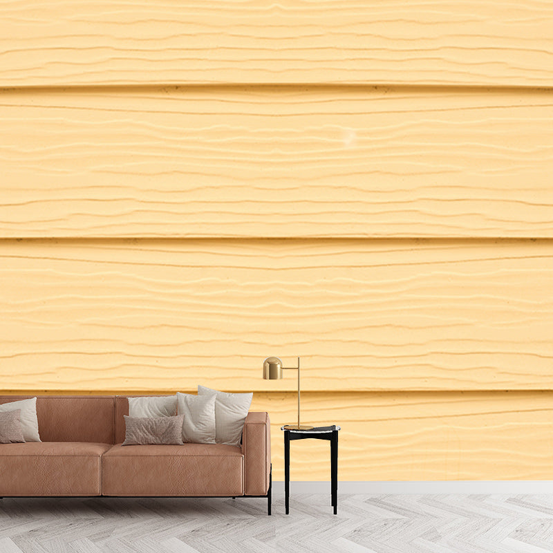 Vivid Industrial Wood Grain Mural Decal for Sleeping Room, Custom Size Available