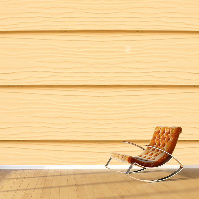 Vivid Industrial Wood Grain Mural Decal for Sleeping Room, Custom Size Available