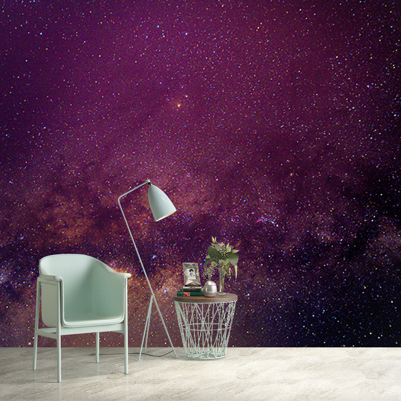 Stars Wall Mural Modern Dreamy Universe Wall Decor for Reading Room Bedroom