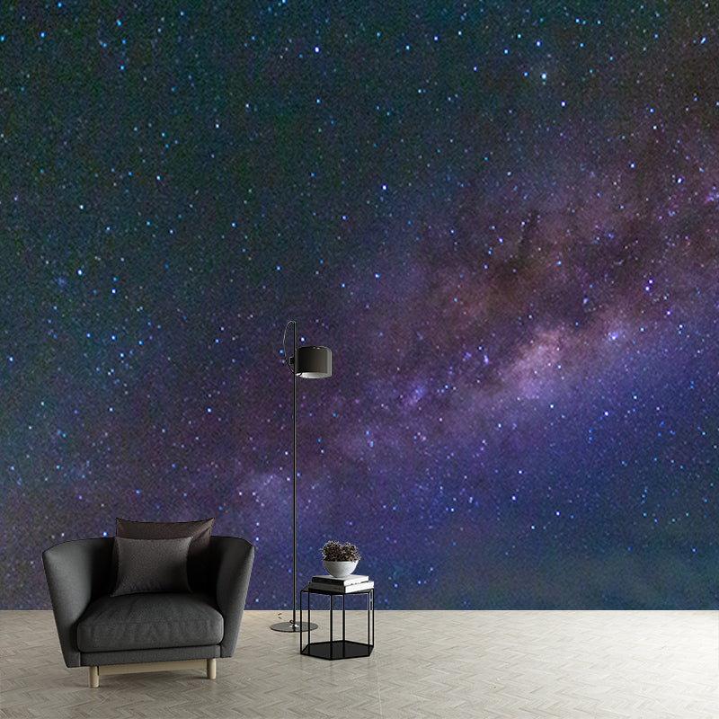 Stars Wall Mural Modern Dreamy Universe Wall Decor for Reading Room Bedroom