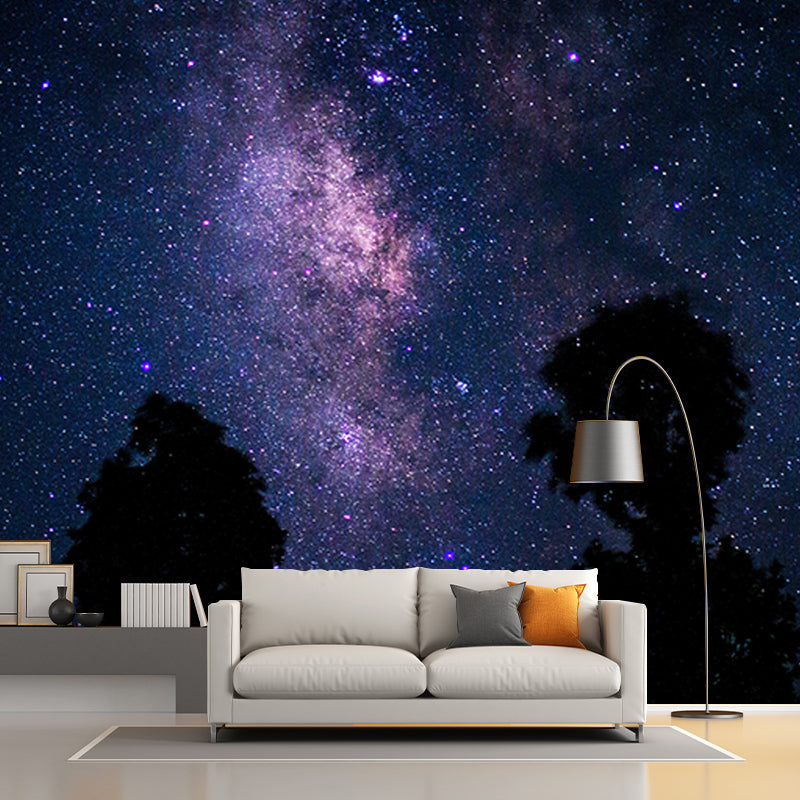 Mysterious Outer Space Mural for Sleeping Room Water Resistant, Customized Size