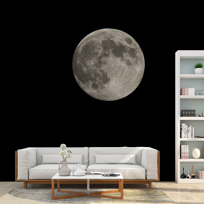 Moon Space Mural Wallpaper for Living Room Waterproof, Made to Measure