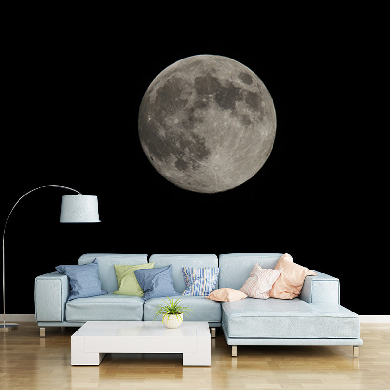 Moon Space Mural Wallpaper for Living Room Waterproof, Made to Measure