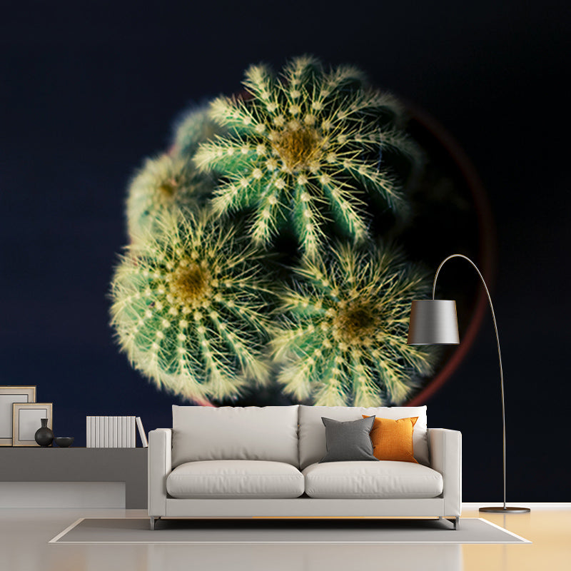 Cactus Plant Mural Contemporary Home Decor for Sitting Room, Water Resistant