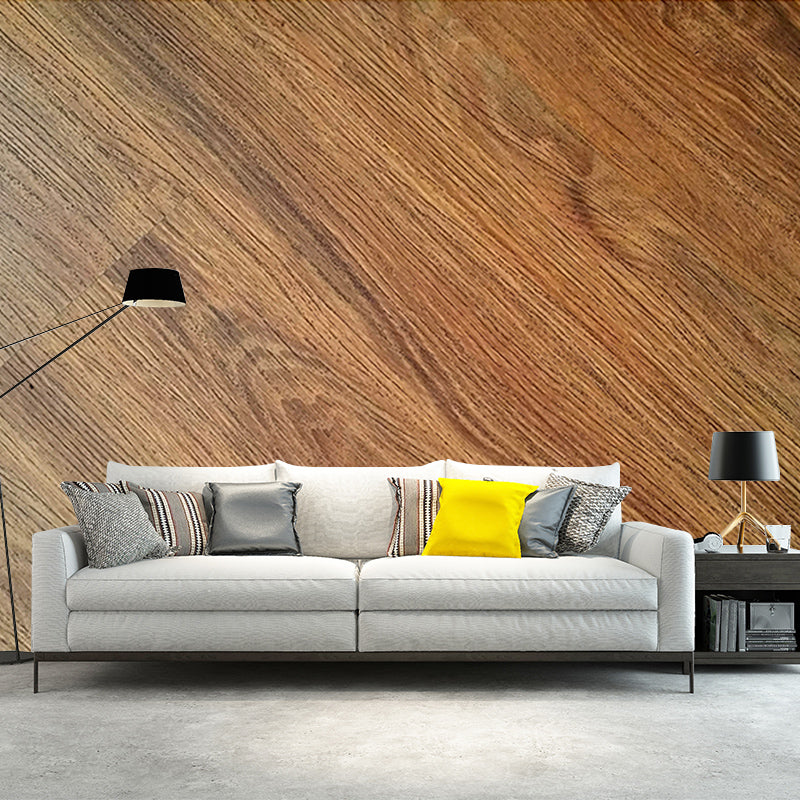 Wood Grain Wall Murals Contemporary Photography Style Wall Art for Bedroom