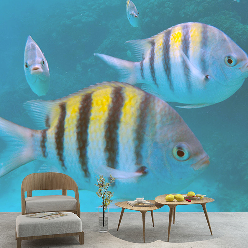 Tropical Fish Murals Contemporary Environment Friendly Wall Art for Sleeping Room
