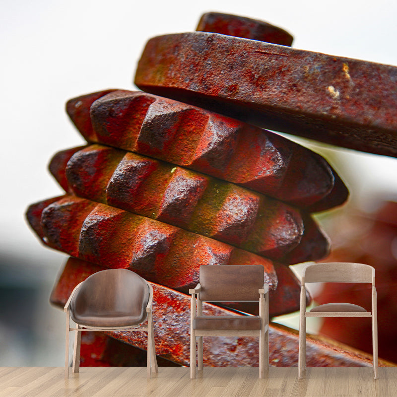 Metal Mural Wallpaper Contemporary Wall Covering for Living Room, Waterproofing