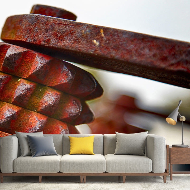 Metal Mural Wallpaper Contemporary Wall Covering for Living Room, Waterproofing